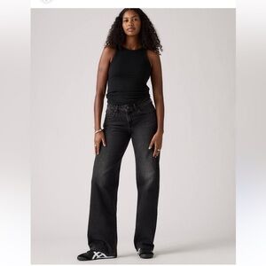 Levis Low Rise Dark Gray / Black Jeans Women’s Sz XL